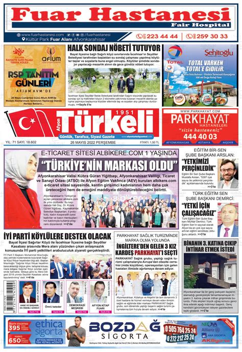 Afyon Türkeli သတင်းစာ Afyon